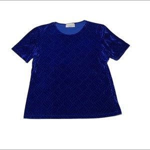 Royal Blue Vintage Velour Shirt